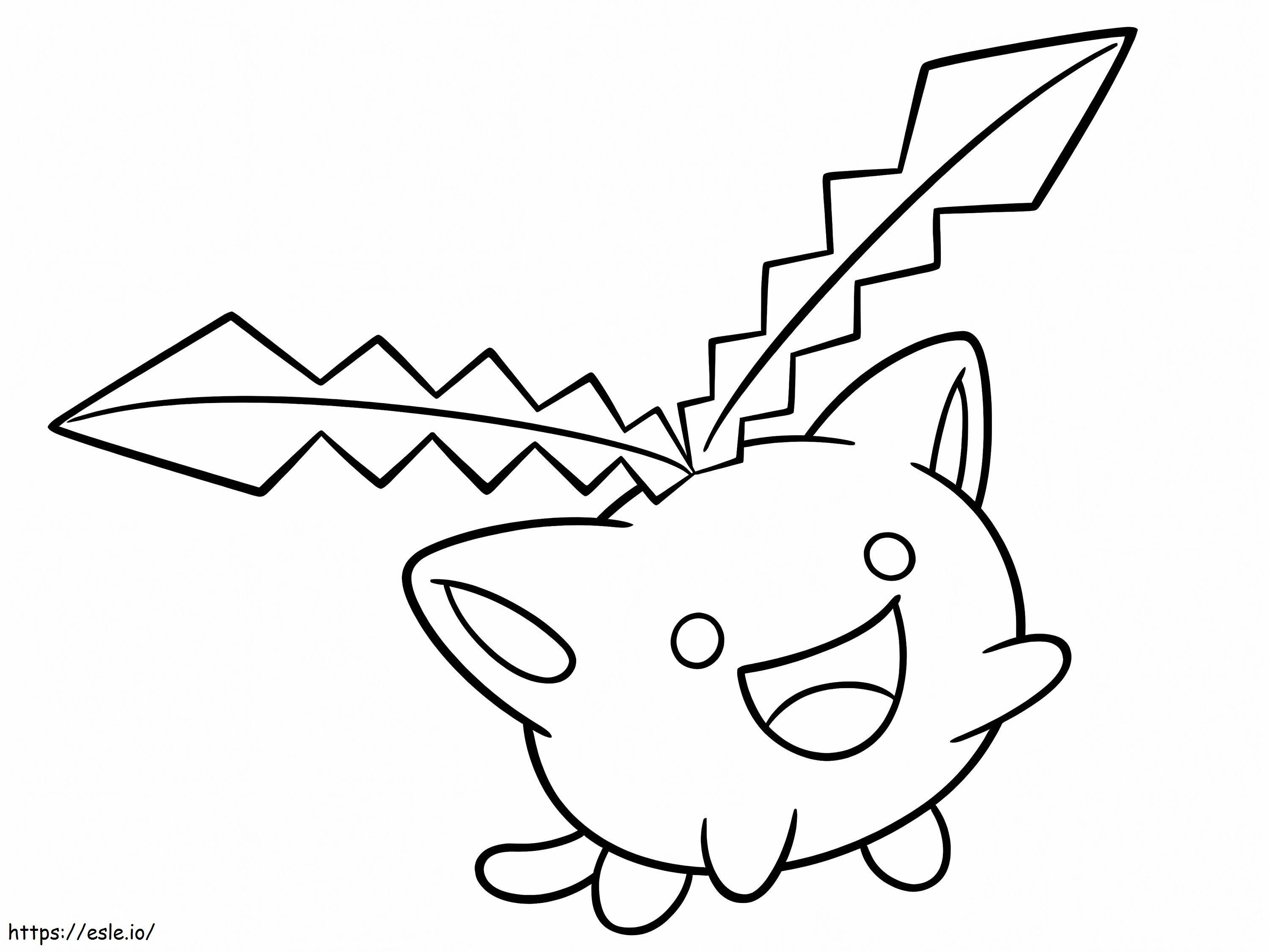 Coloriage Pokémon Hoppip heureux à imprimer dessin