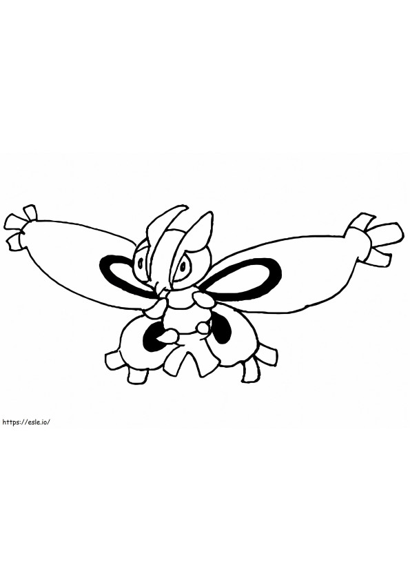 Mothim Pokémon 2 para colorear