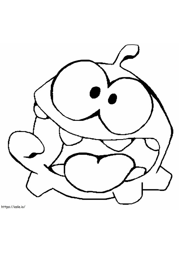 Om Nom Laughing coloring page
