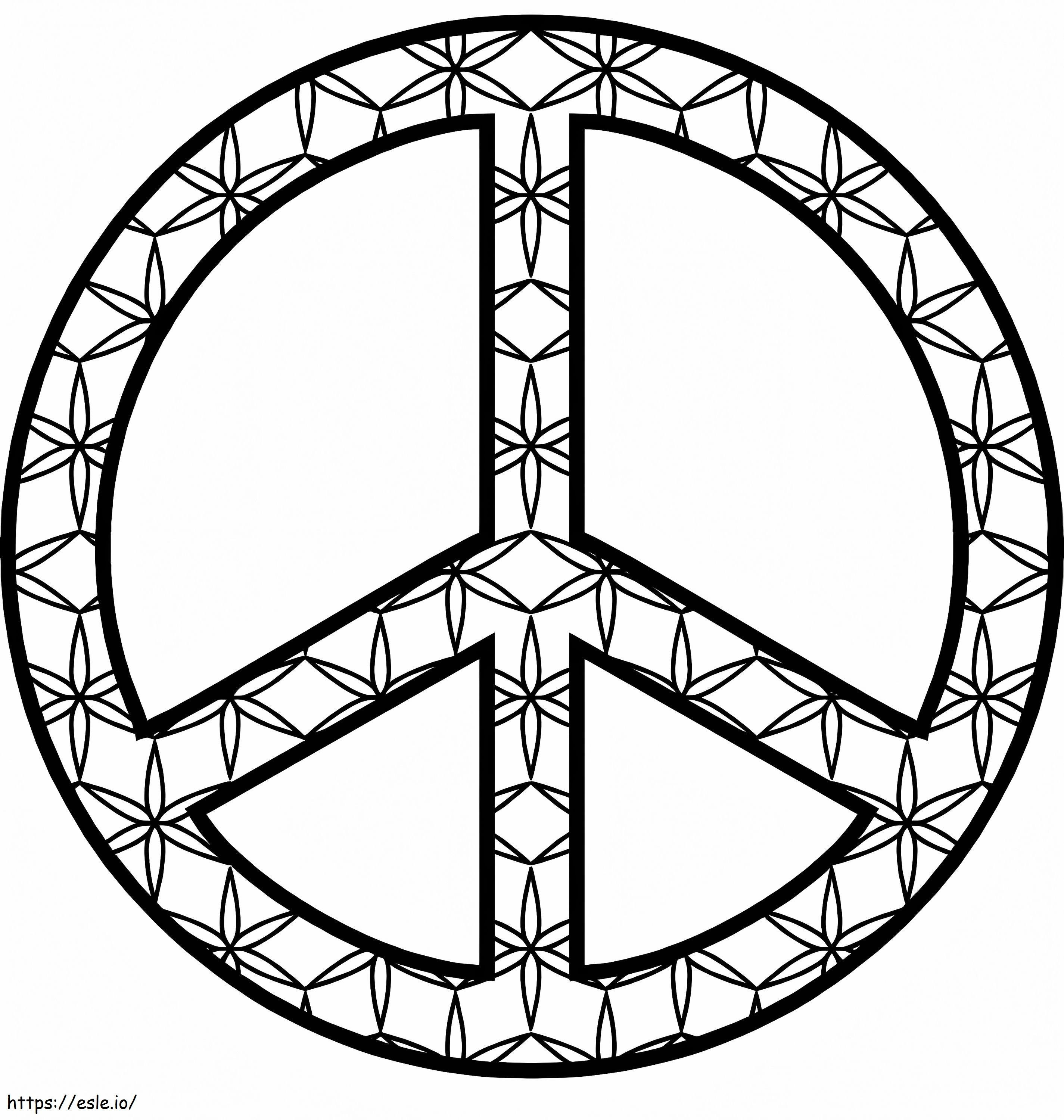 Awesome Peace Sign coloring page