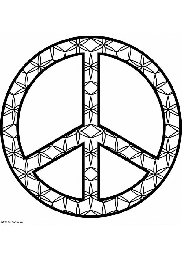Awesome Peace Sign coloring page