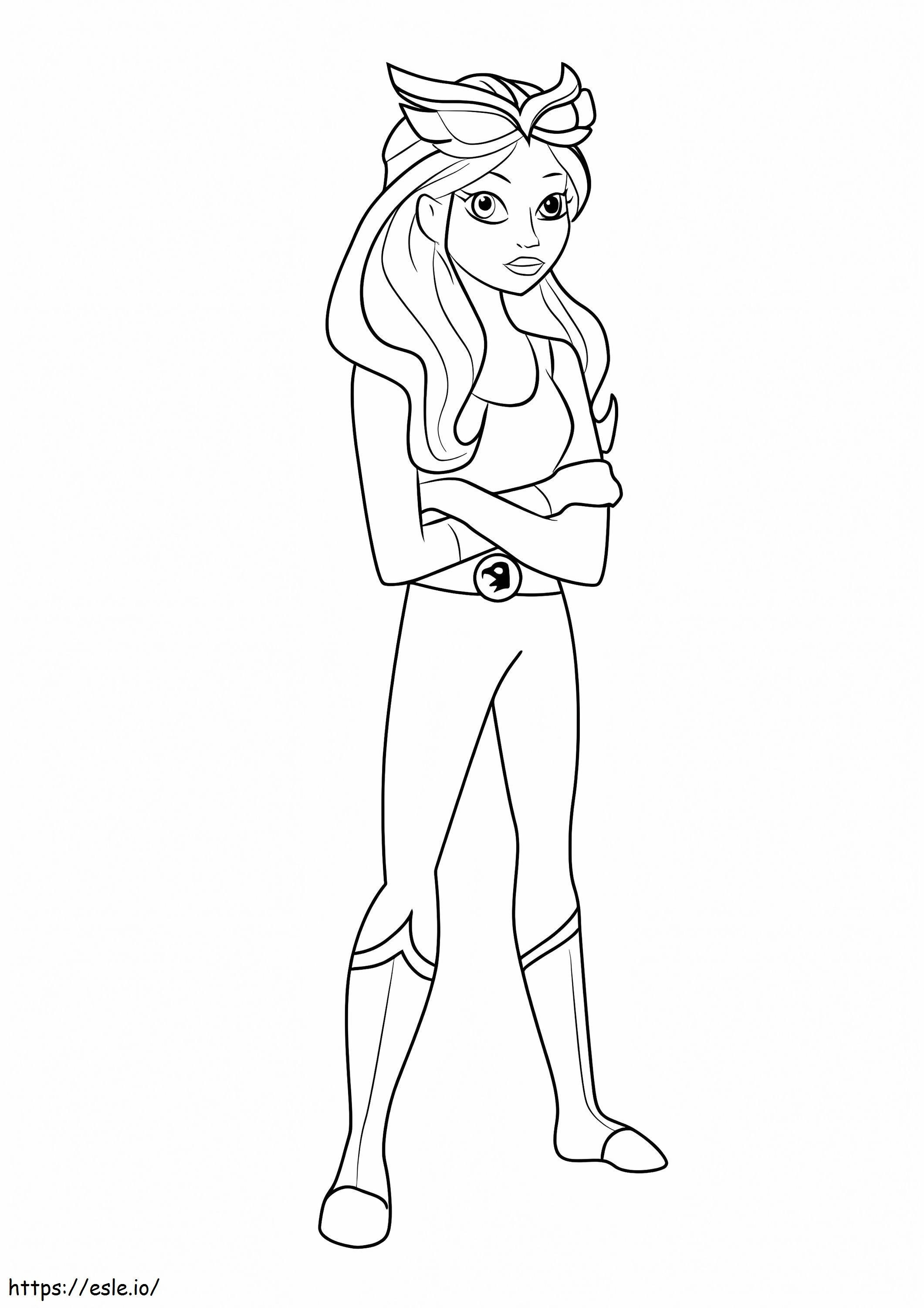 Hawkgirl From DC Super Hero Girls coloring page