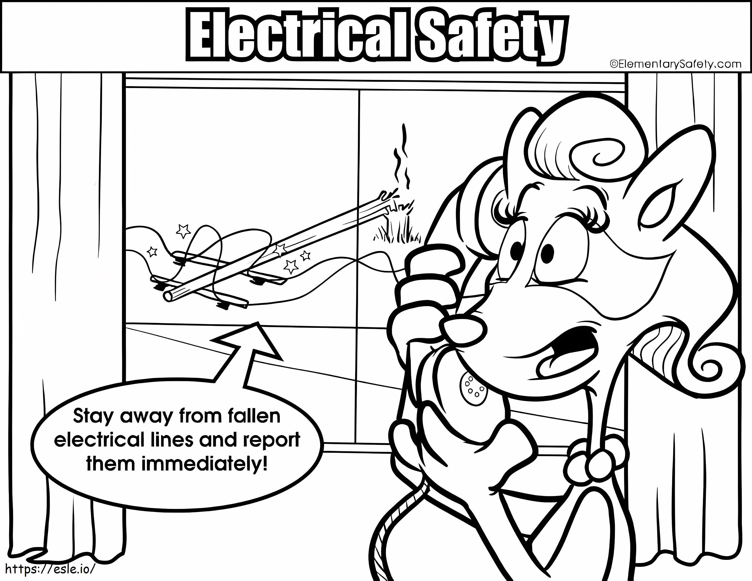 Fallen Electrical Lines coloring page