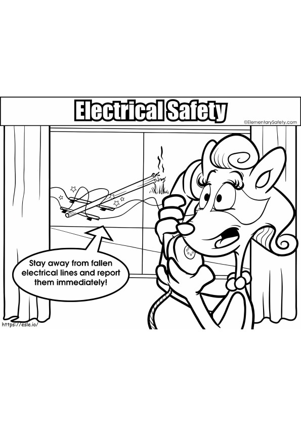 Fallen Electrical Lines coloring page