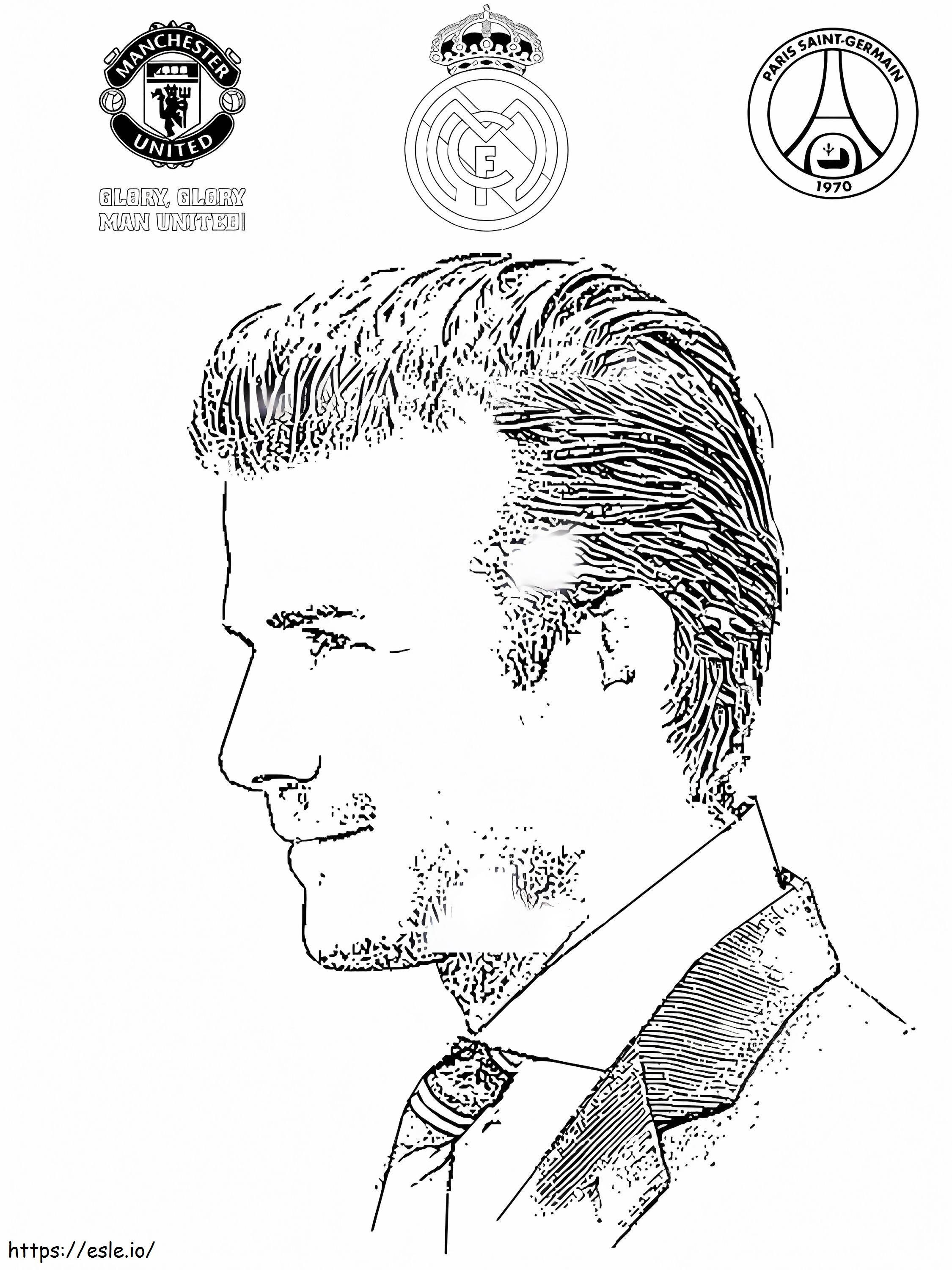 Enfrénte A David Beckham ausmalbilder