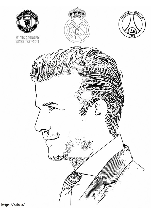 Coloriage Enfréntate A David Beckham à imprimer dessin