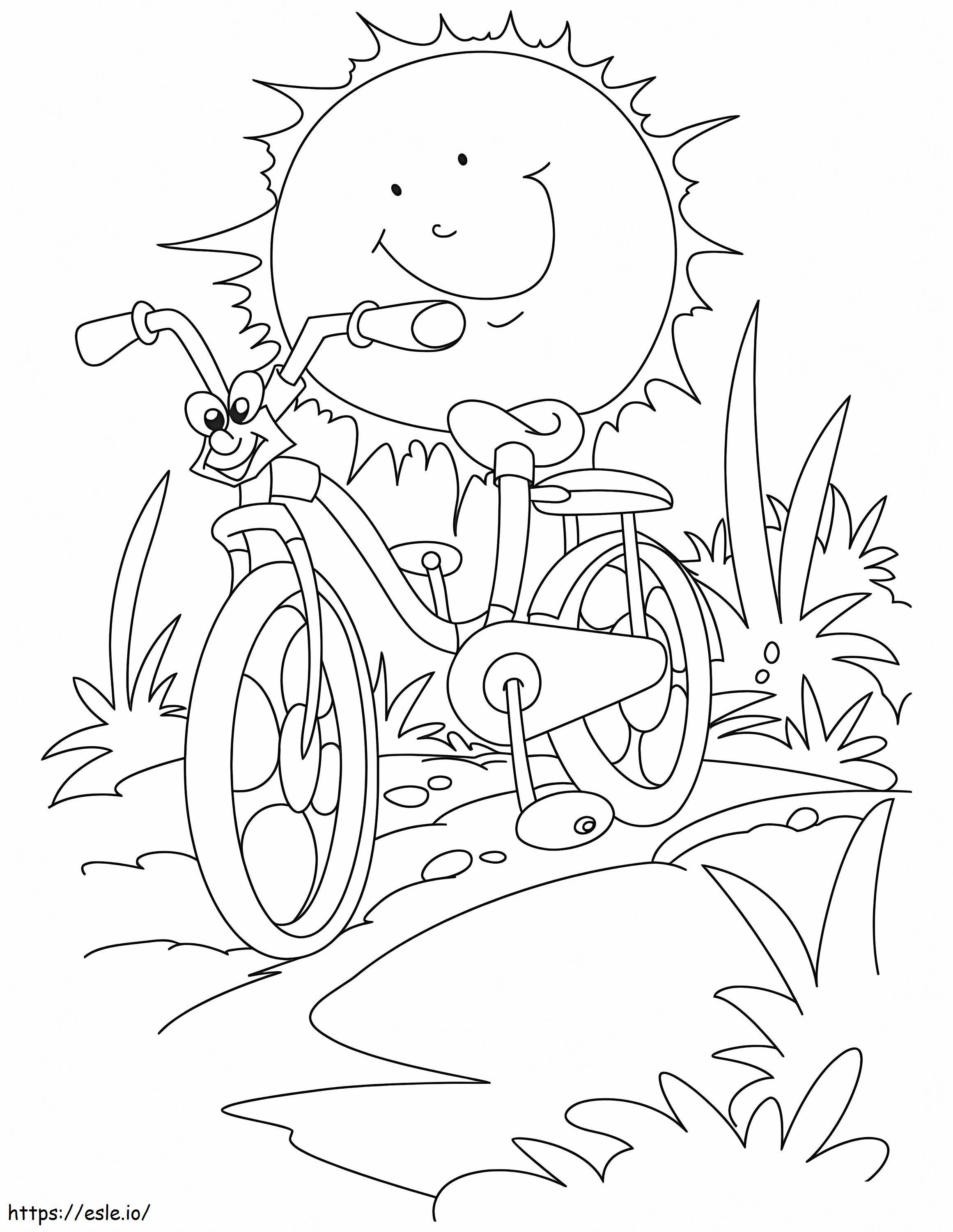 kreskówka rower kolorowanka