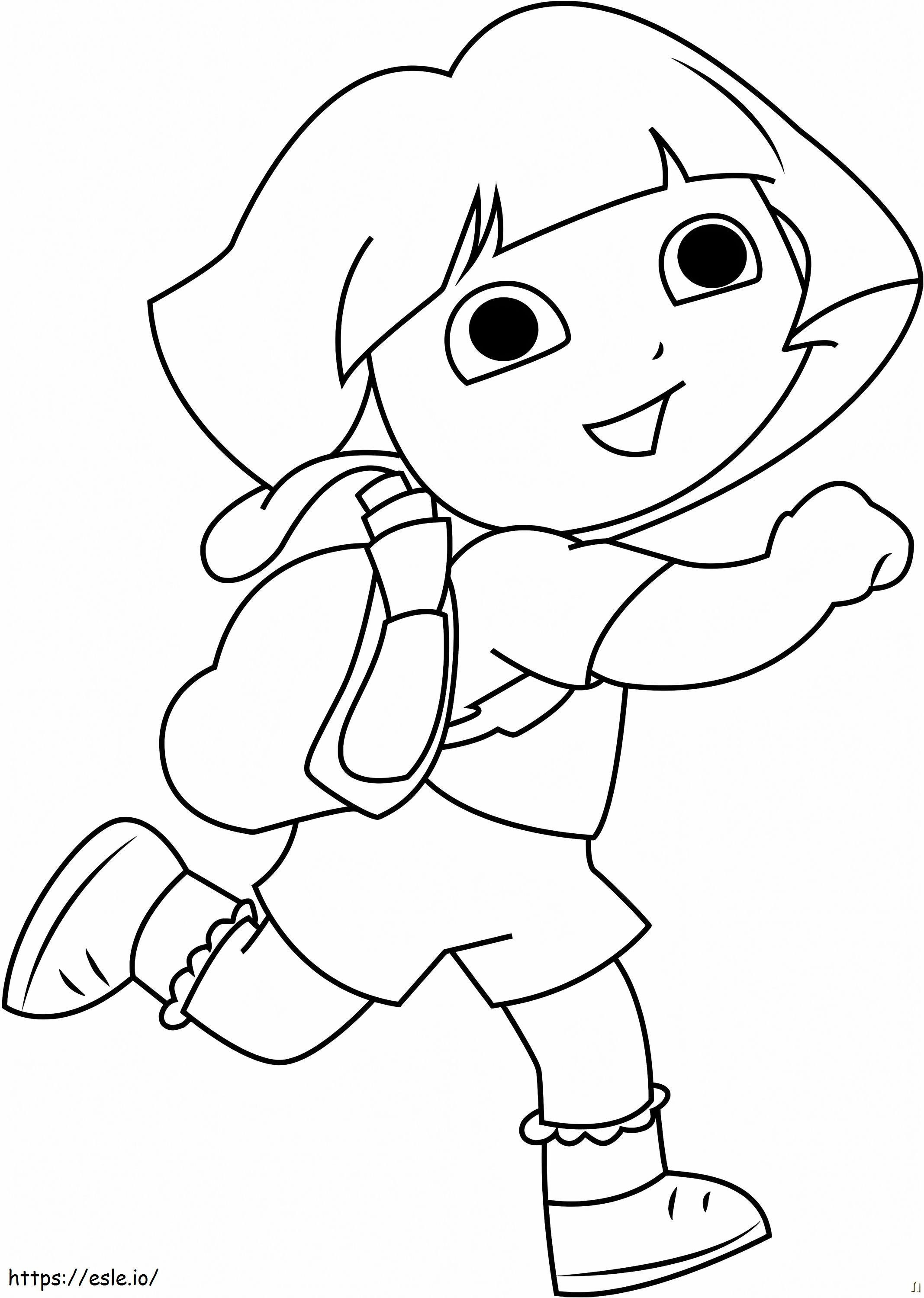 Dora gaat naar school kleurplaat kleurplaat