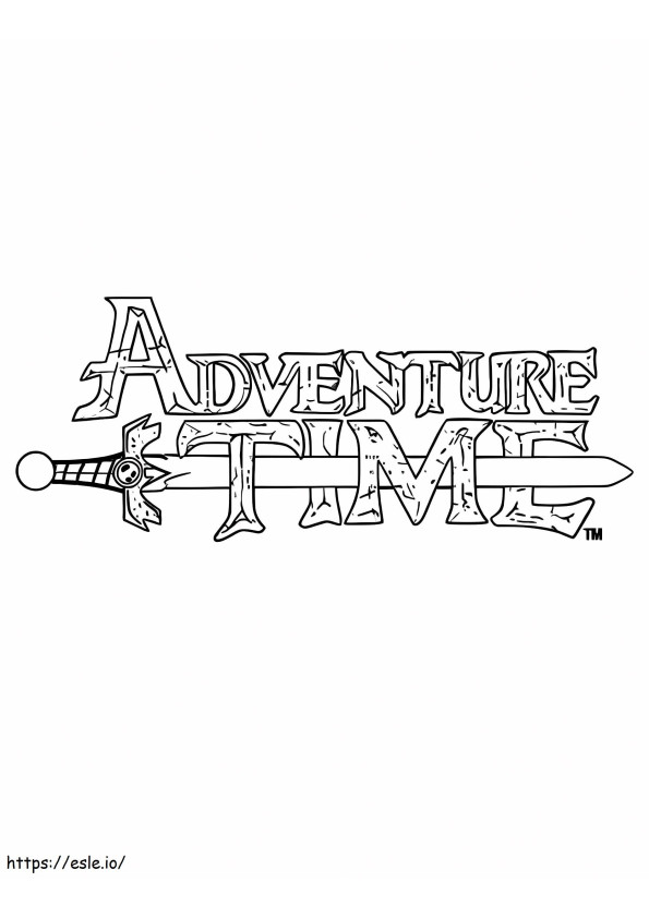 Coloriage Logo du temps de l'aventure à imprimer dessin