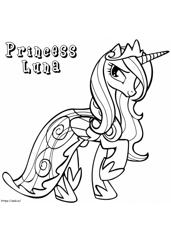 Magnífica Princesa Luna para colorear