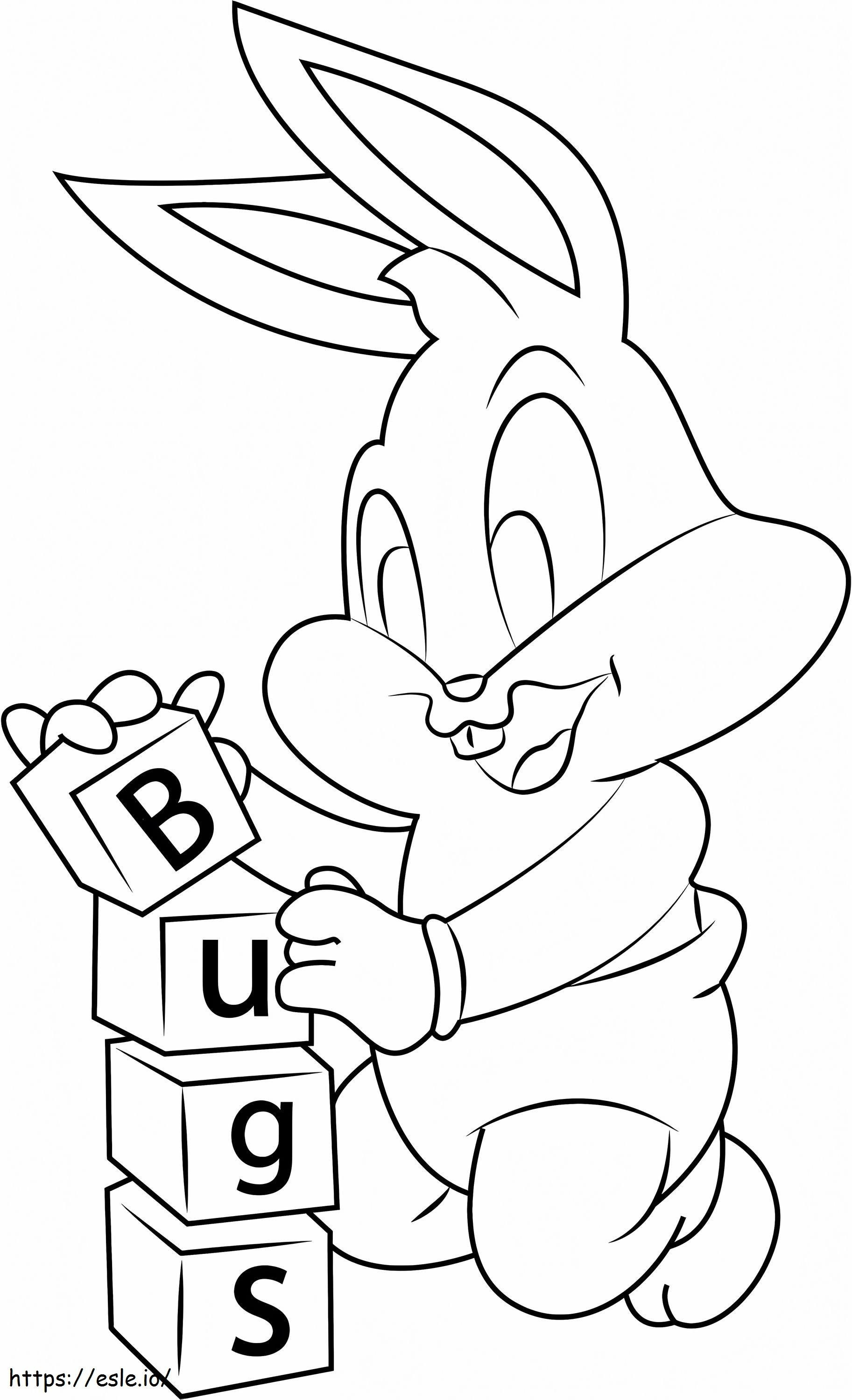 Happy Baby Bugs A4 coloring page