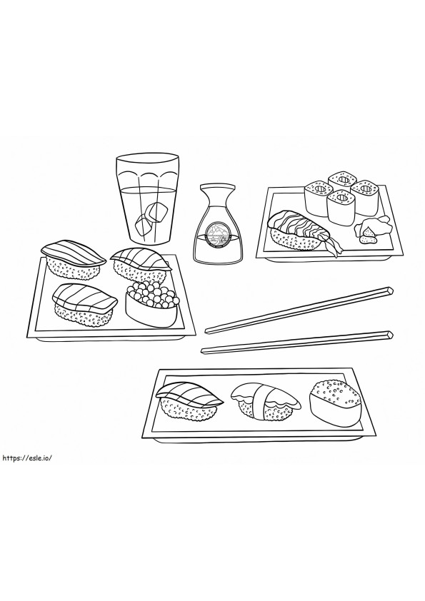 Sushi 2 coloring page