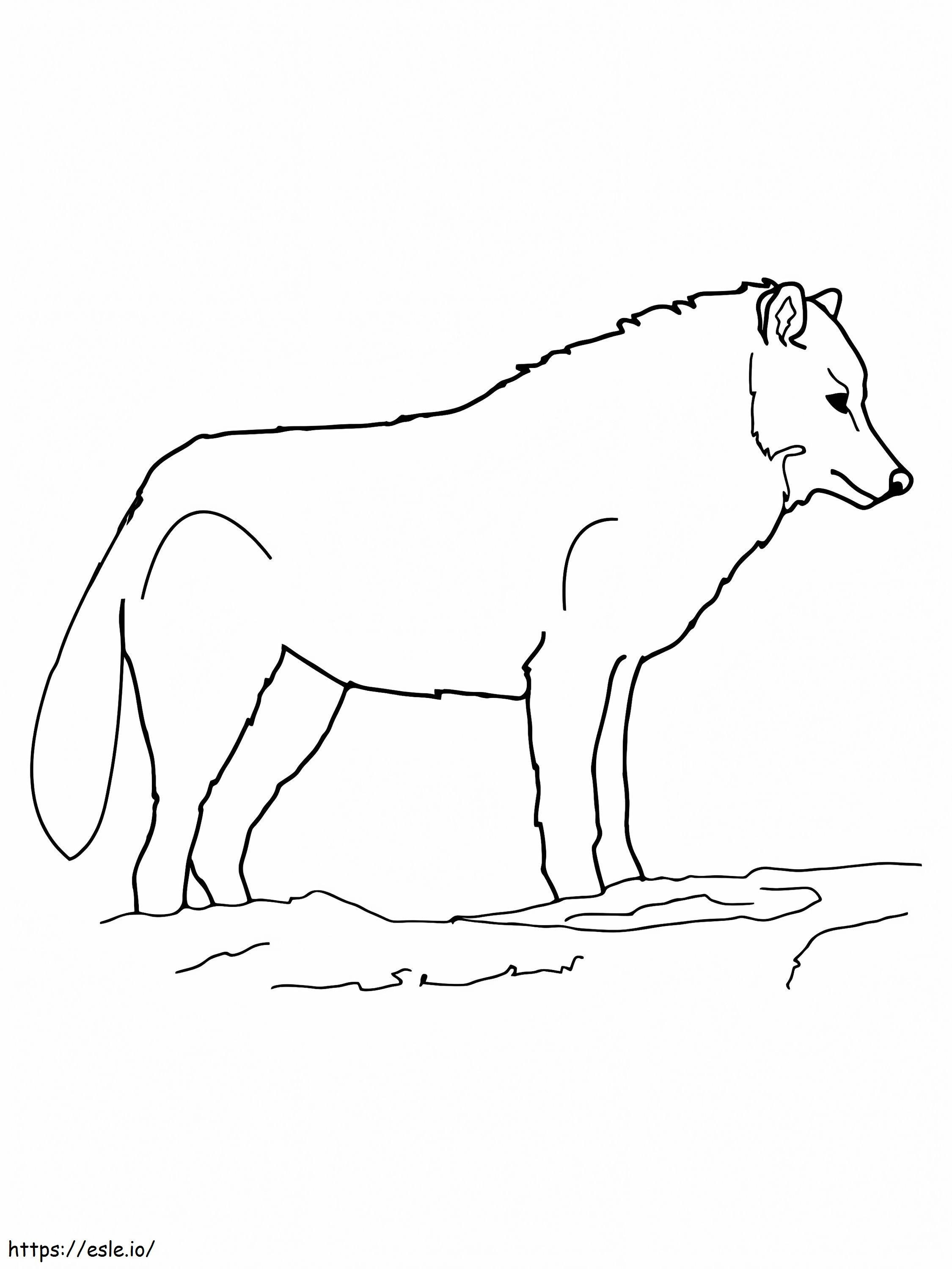 Coloriage Brave Wolf Animaux de l'Arctique à imprimer dessin