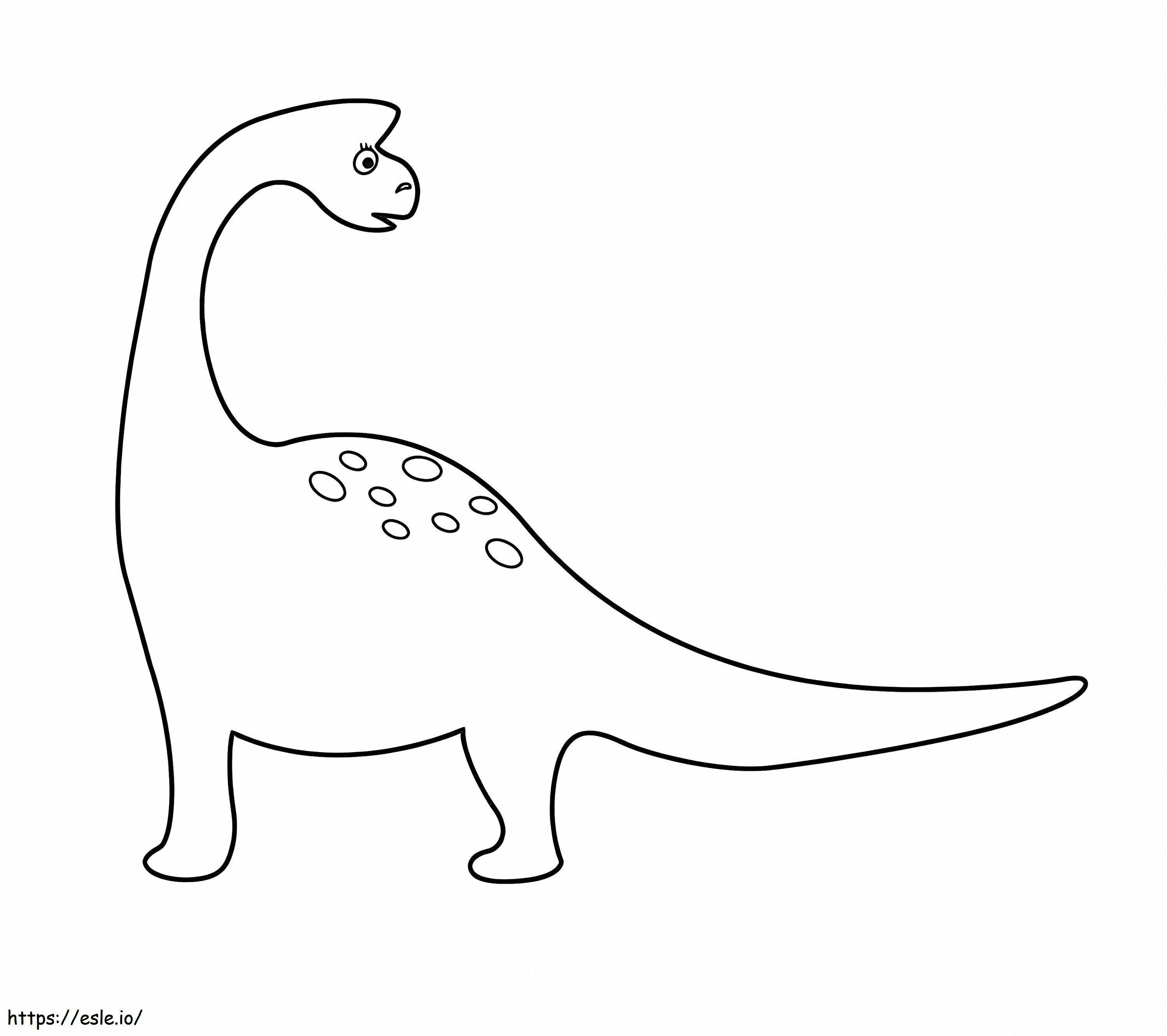 小さなブラキオサウルス ぬりえ - 塗り絵