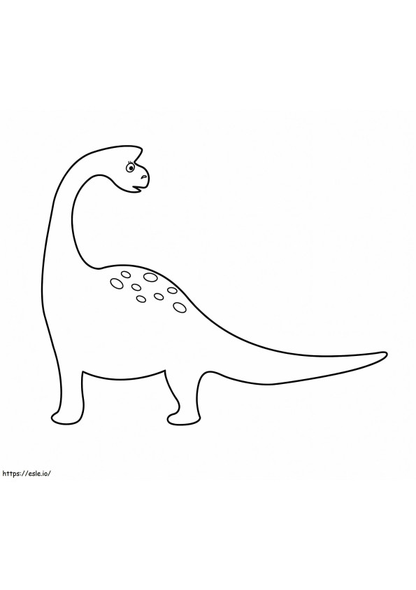 小さなブラキオサウルス ぬりえ - 塗り絵