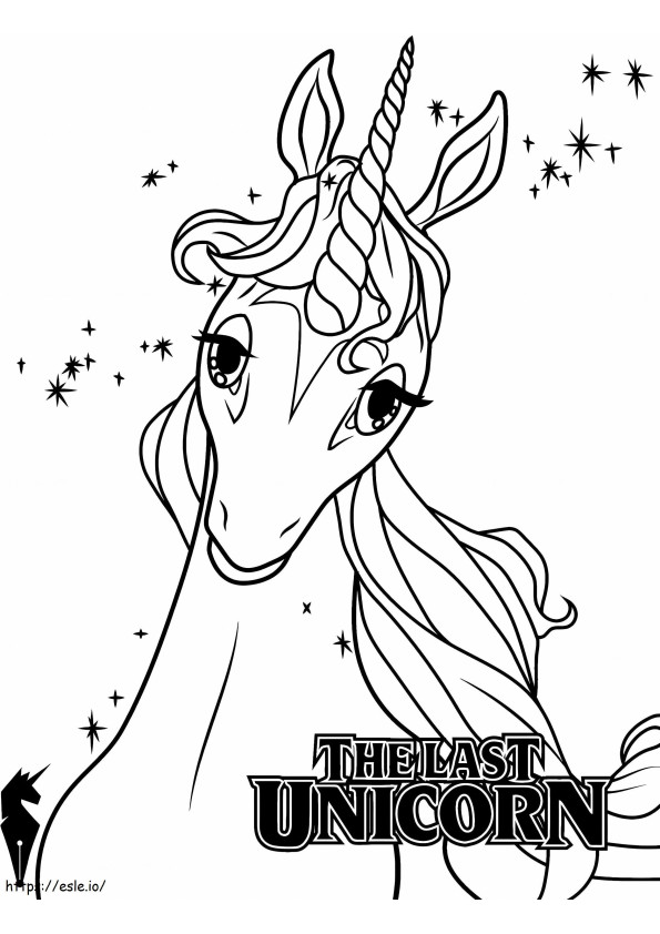 The Last Unicorn A4 coloring page