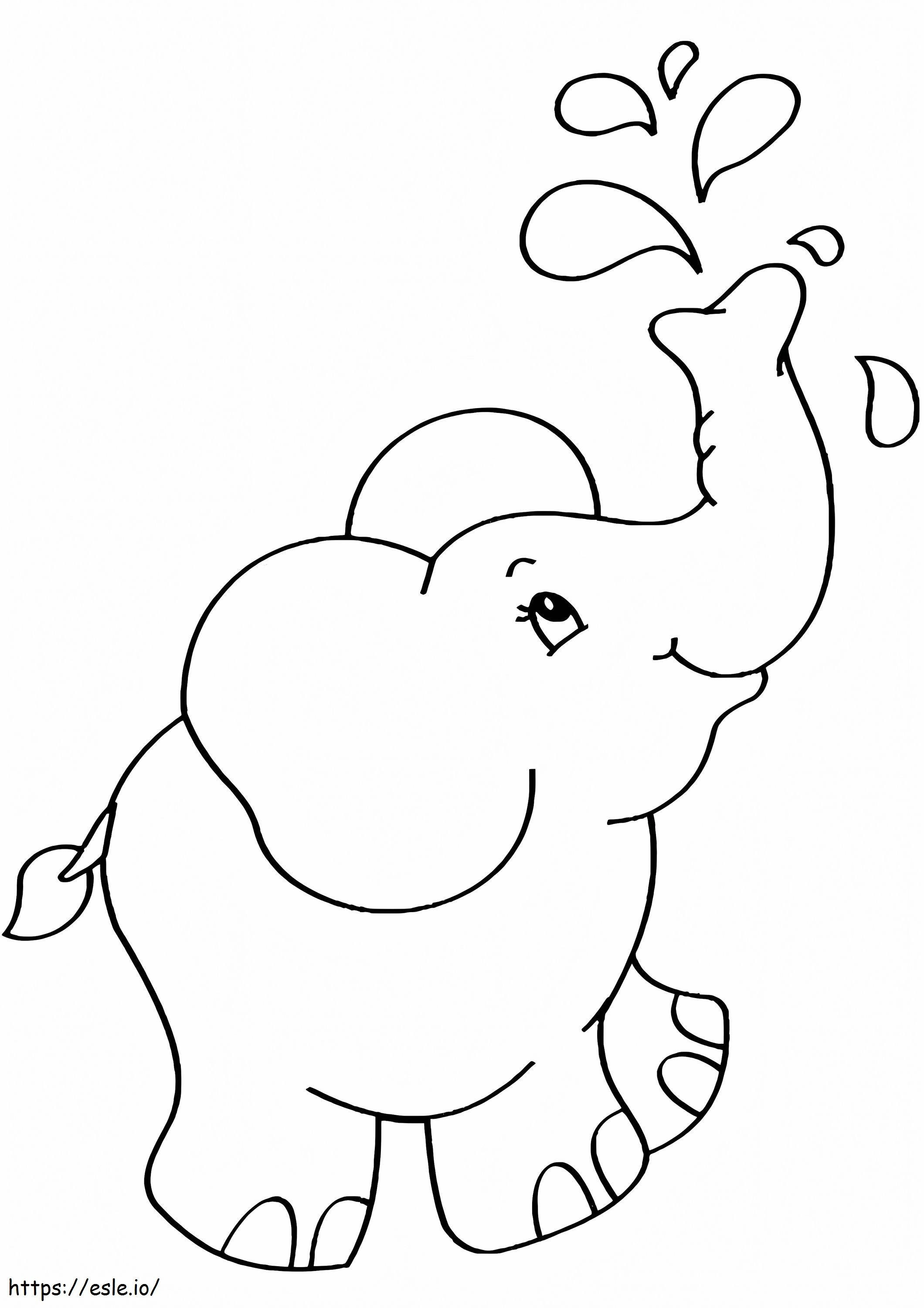 Elefantti Mignon 4 värityskuva