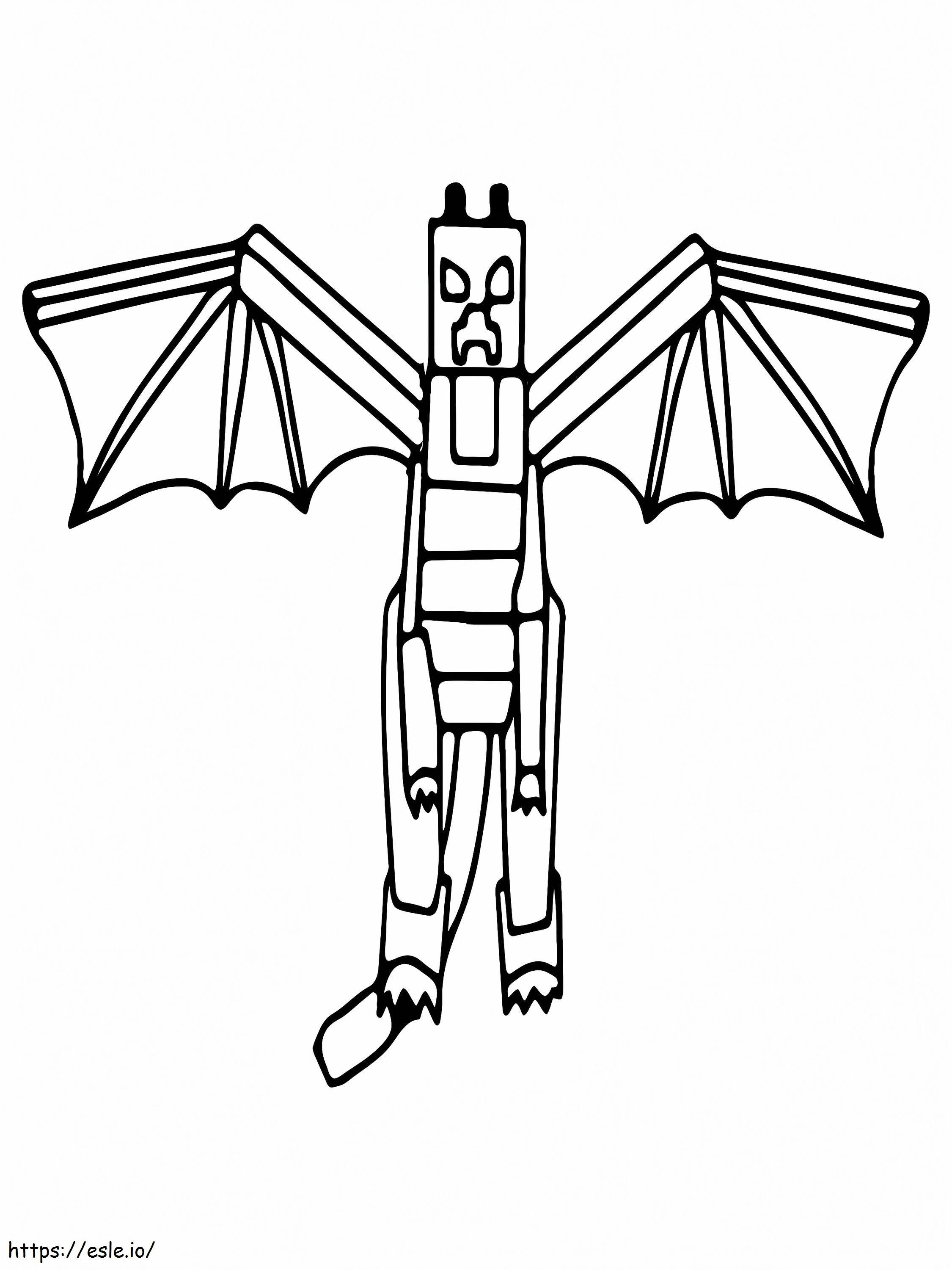 Minecraft Dragon Standing Straight coloring page