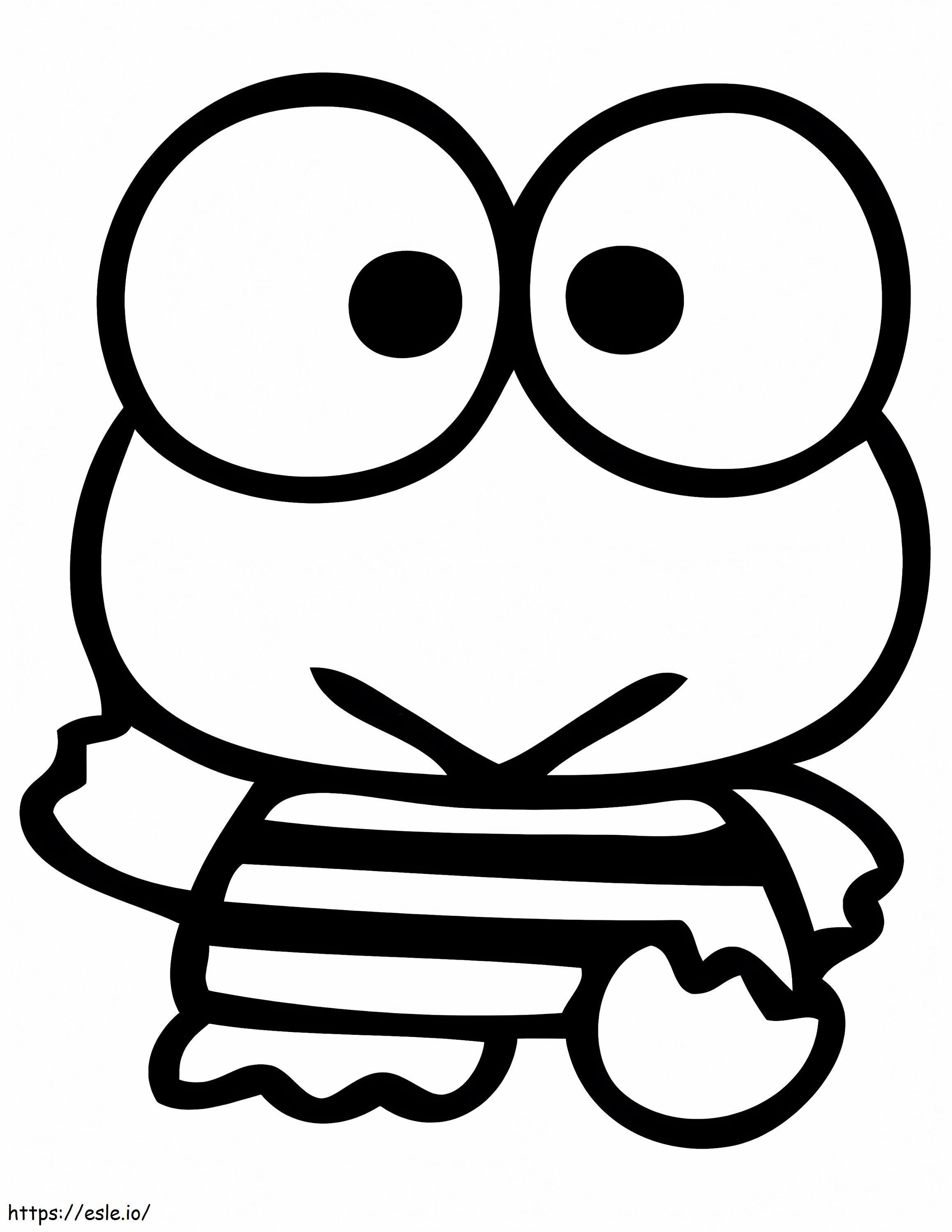 Friendly Keroppi coloring page