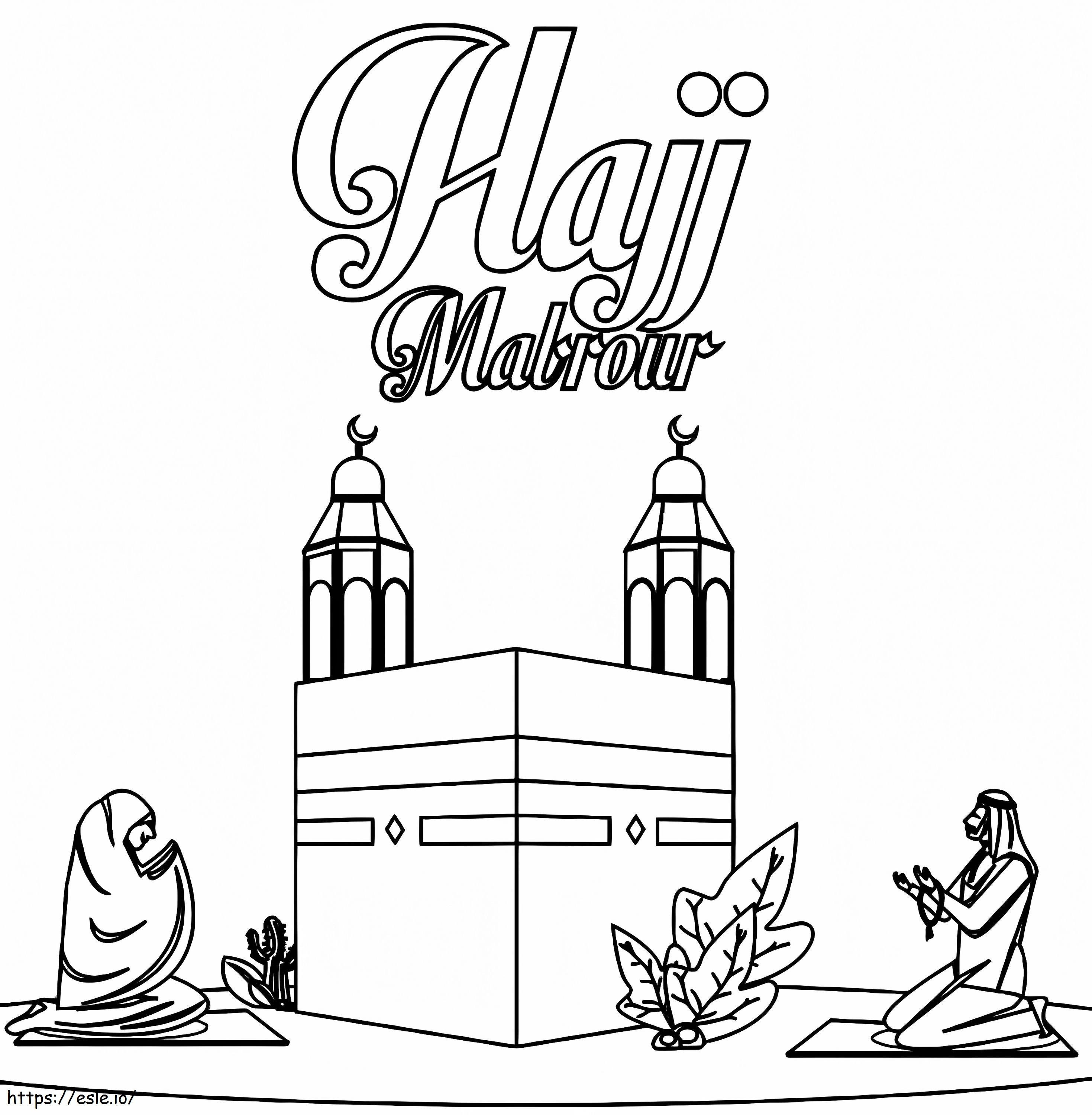 Hajj Mabrour coloring page