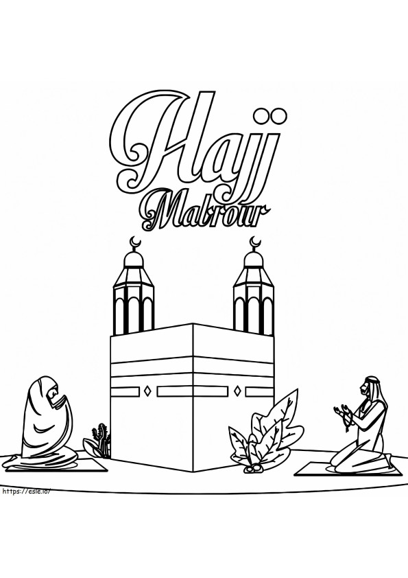 Hajj Mabrour coloring page