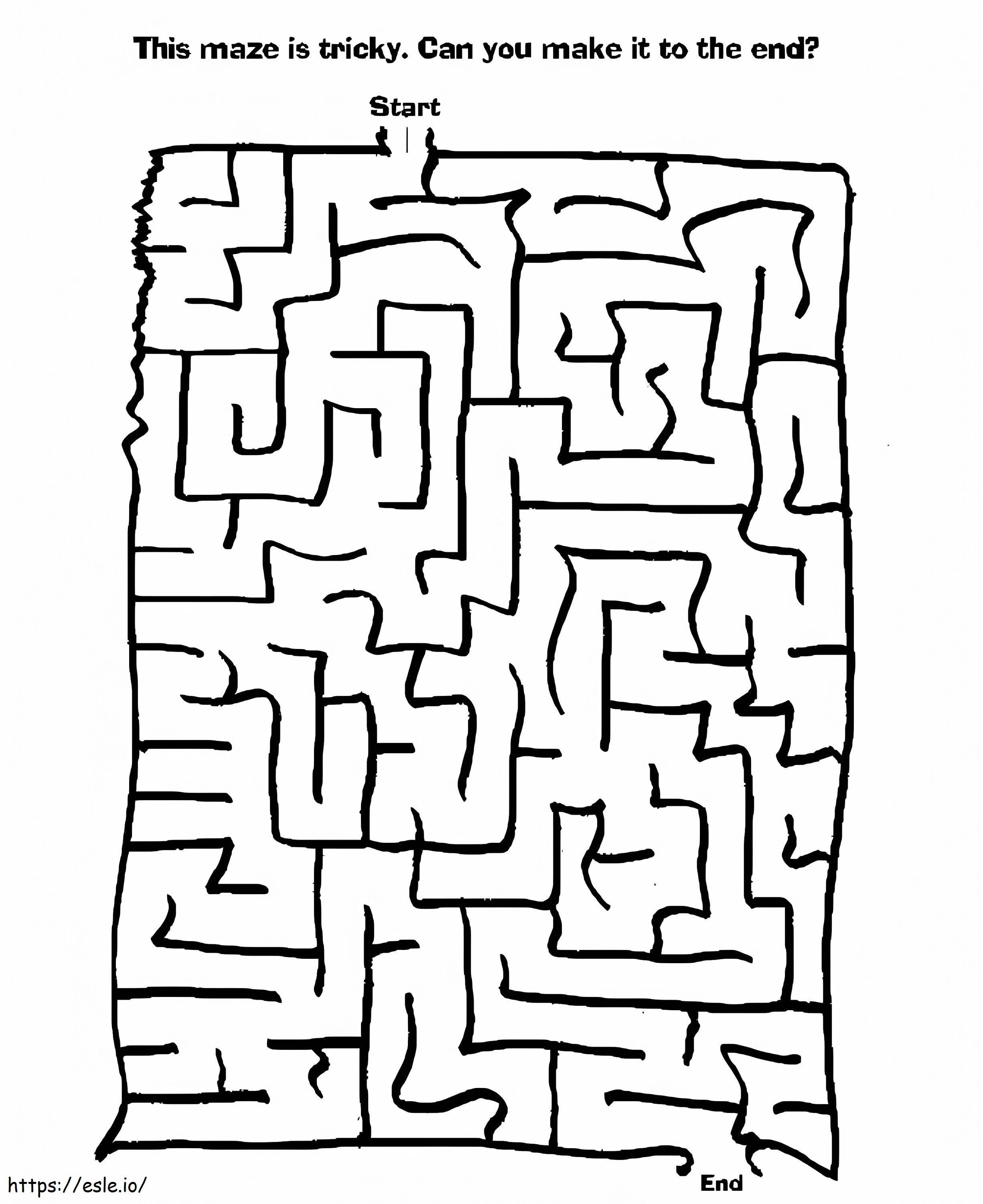 Coloriage Labyrinthe imprimable à imprimer dessin