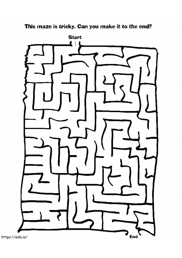 Printable Maze coloring page