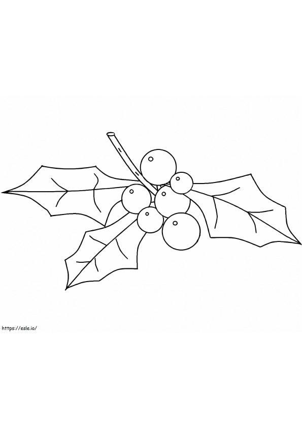 Holly coloring page
