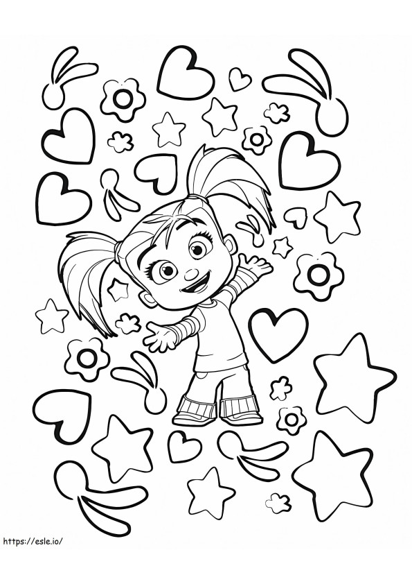 Cute Kate In Kate And Mim Mim coloring page