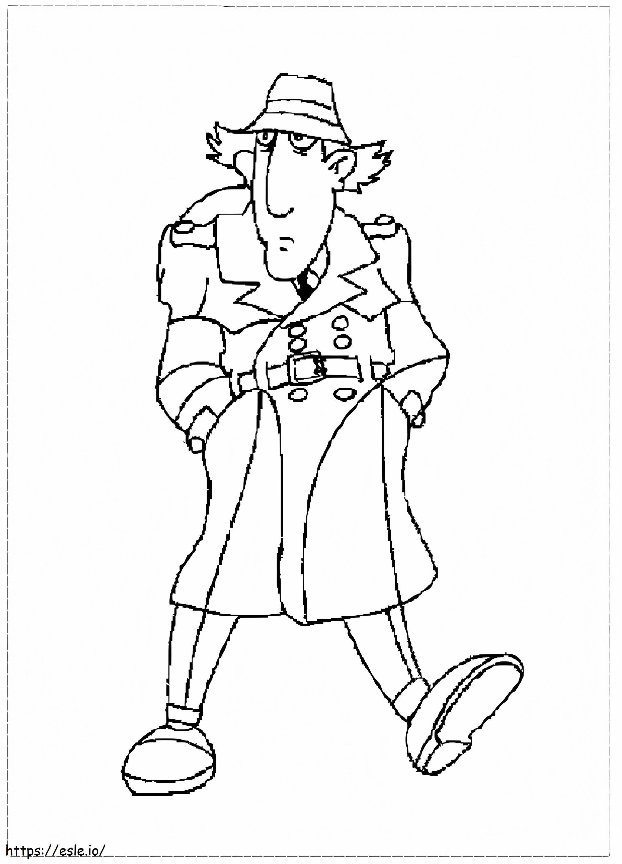 Printable Inspector Gadget coloring page