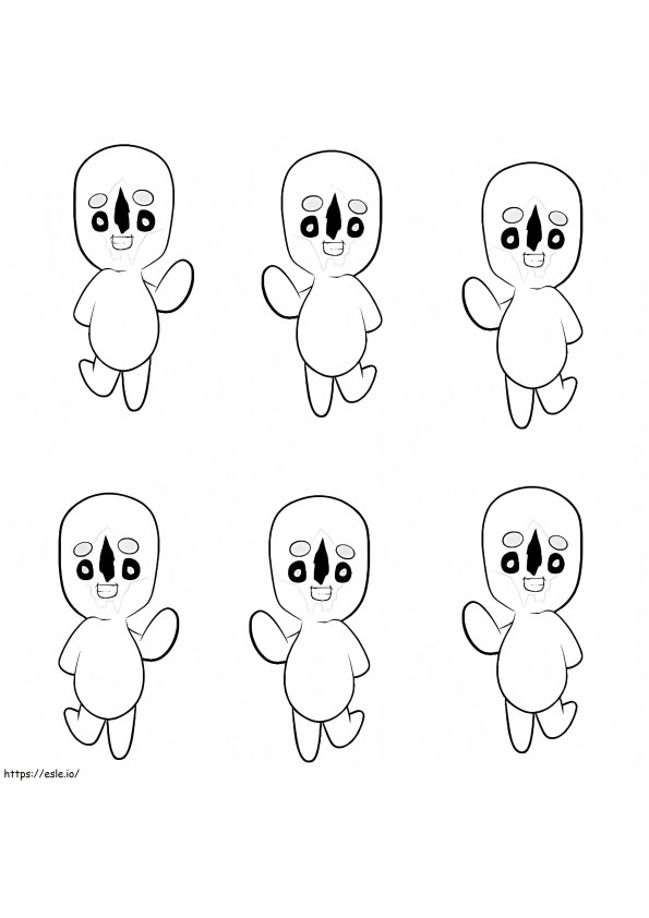 Cute Scp 173 coloring page