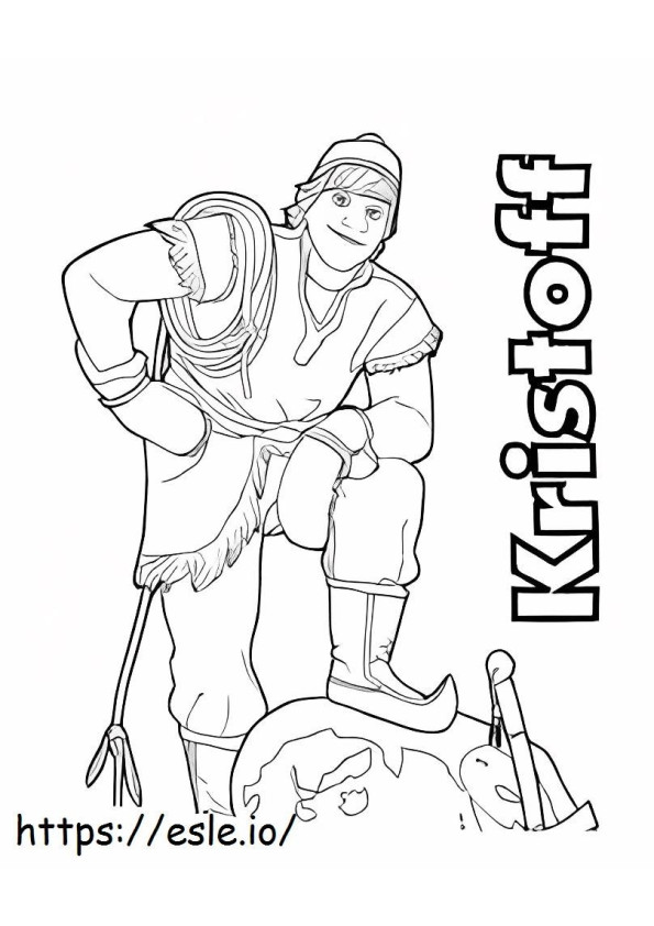 Awesome Kristoff coloring page
