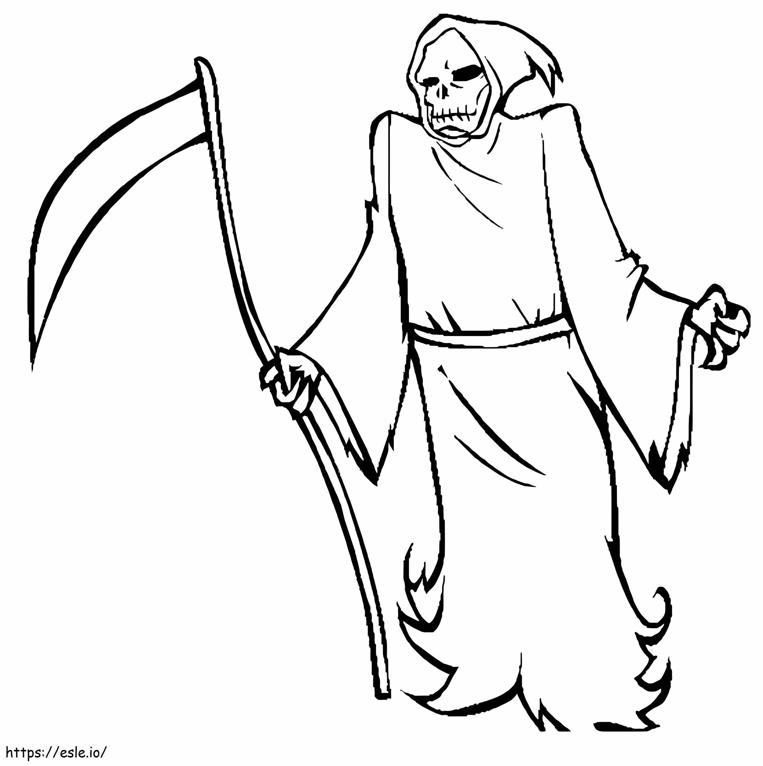 Halloween Grim Reaper de colorat