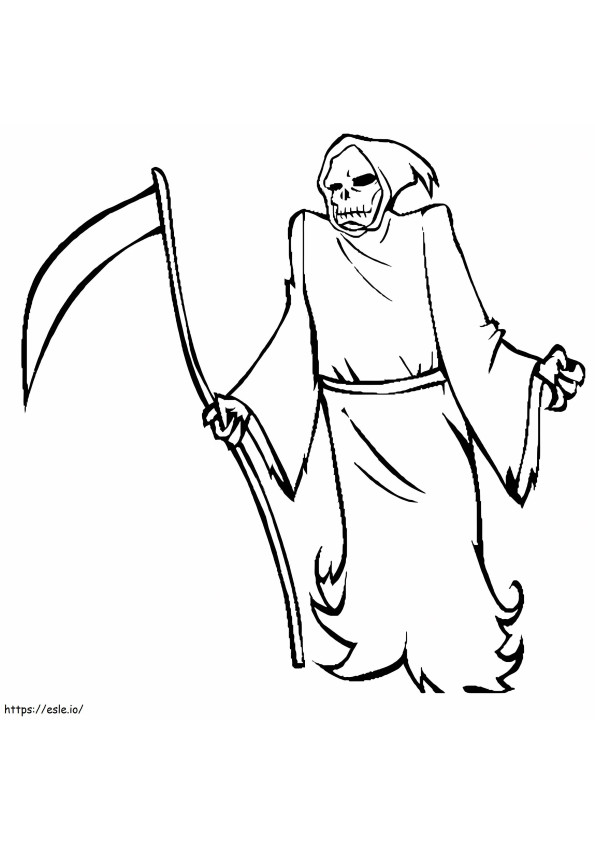 Halloween Grim Reaper de colorat
