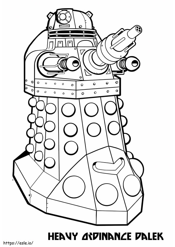 Coloriage Arme spéciale Dalek à imprimer dessin
