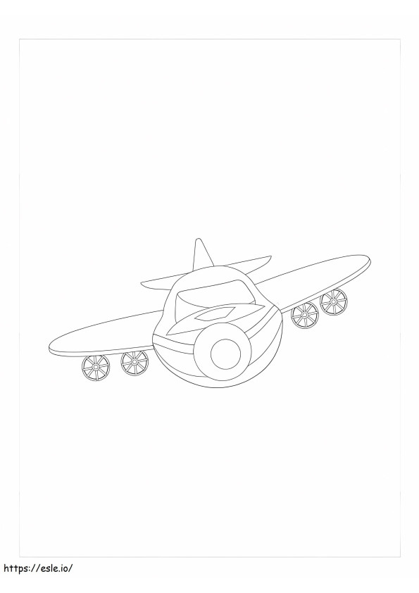 Front Of An Airplane coloring page