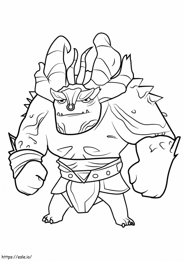 Draal The Deadly From Trollhunters coloring page