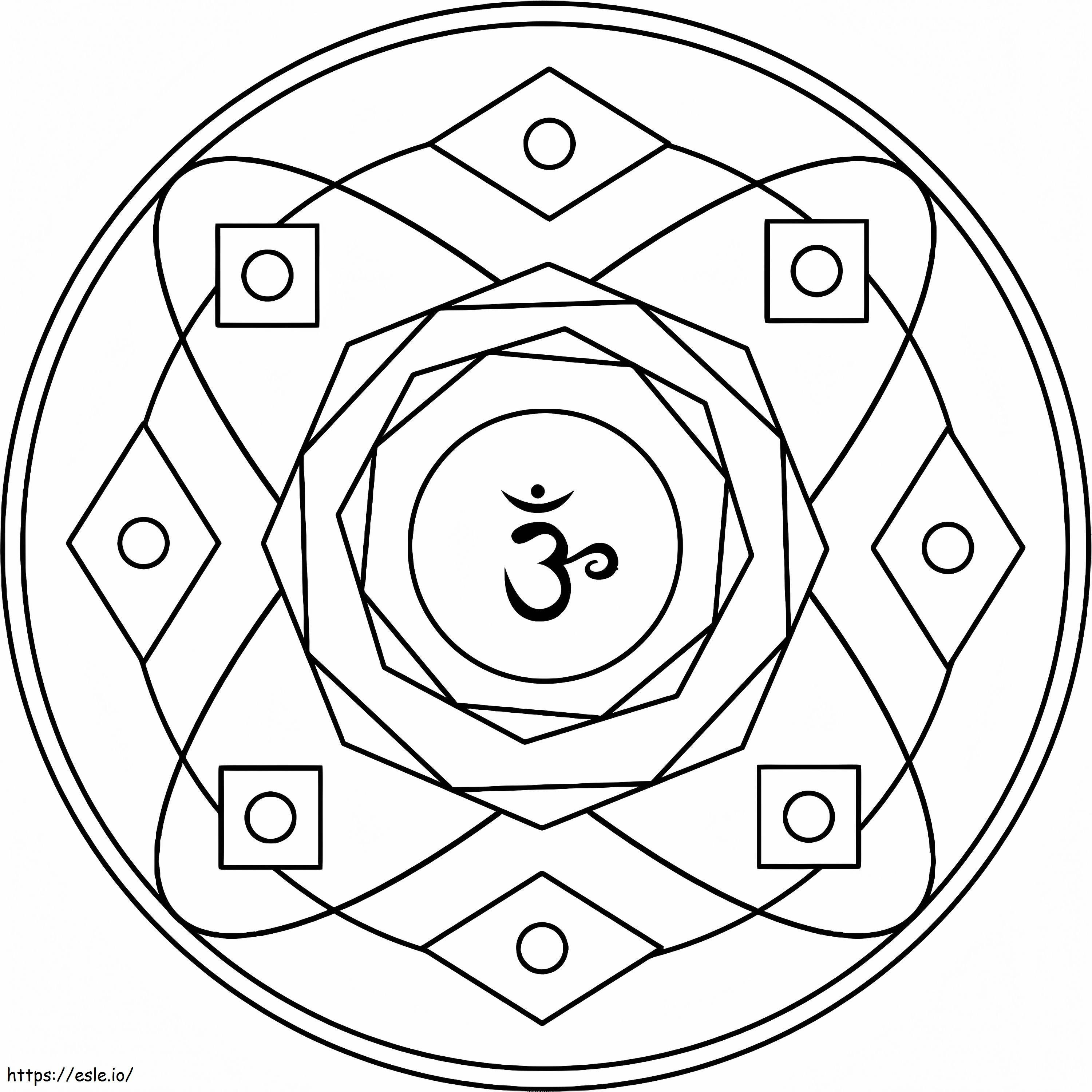Sahasrara Sembolü Mandala boyama