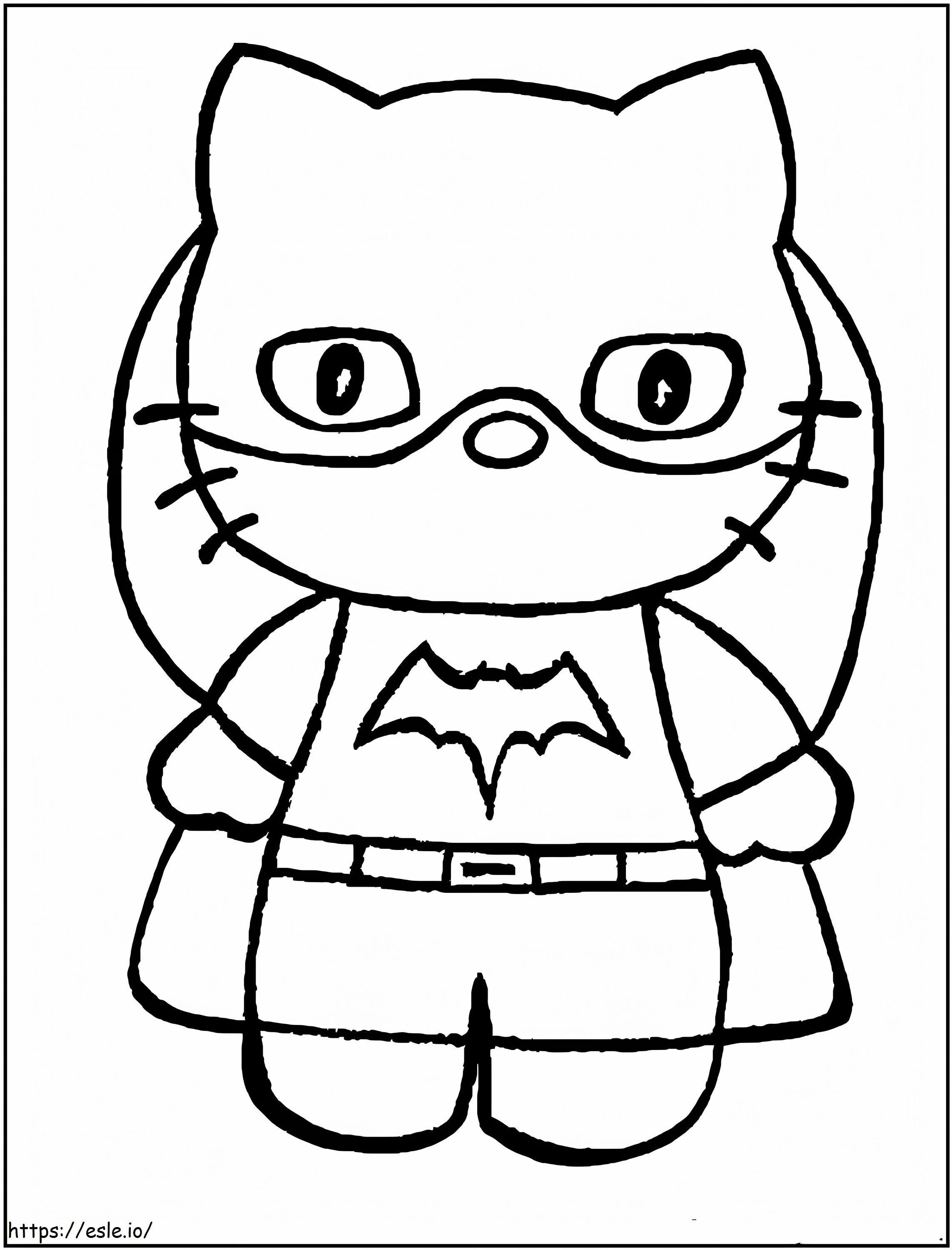 Hello Kitty Batichica coloring page