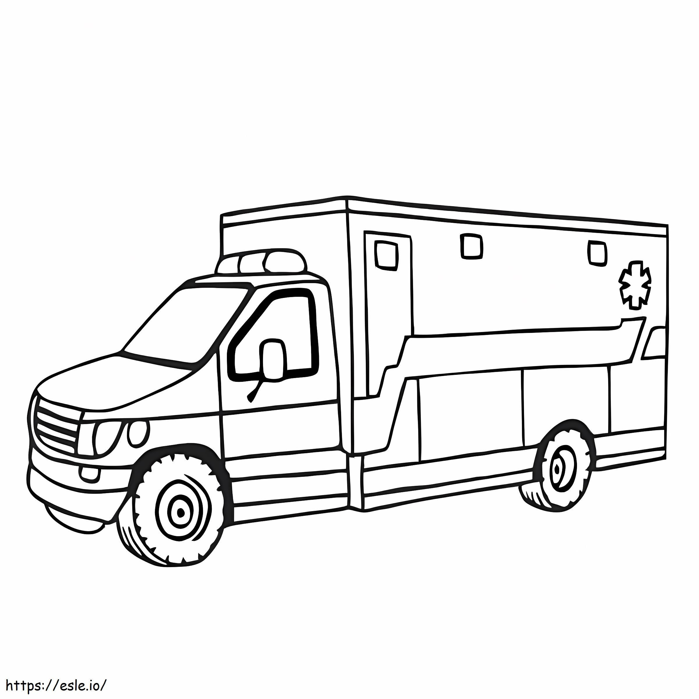 Awesome Ambulance coloring page