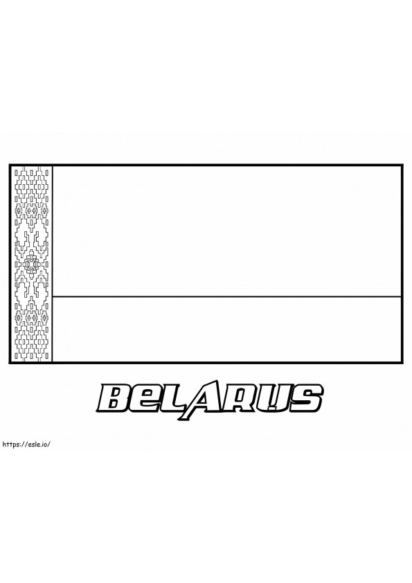 Coloriage Drapeau de la Biélorussie à imprimer dessin