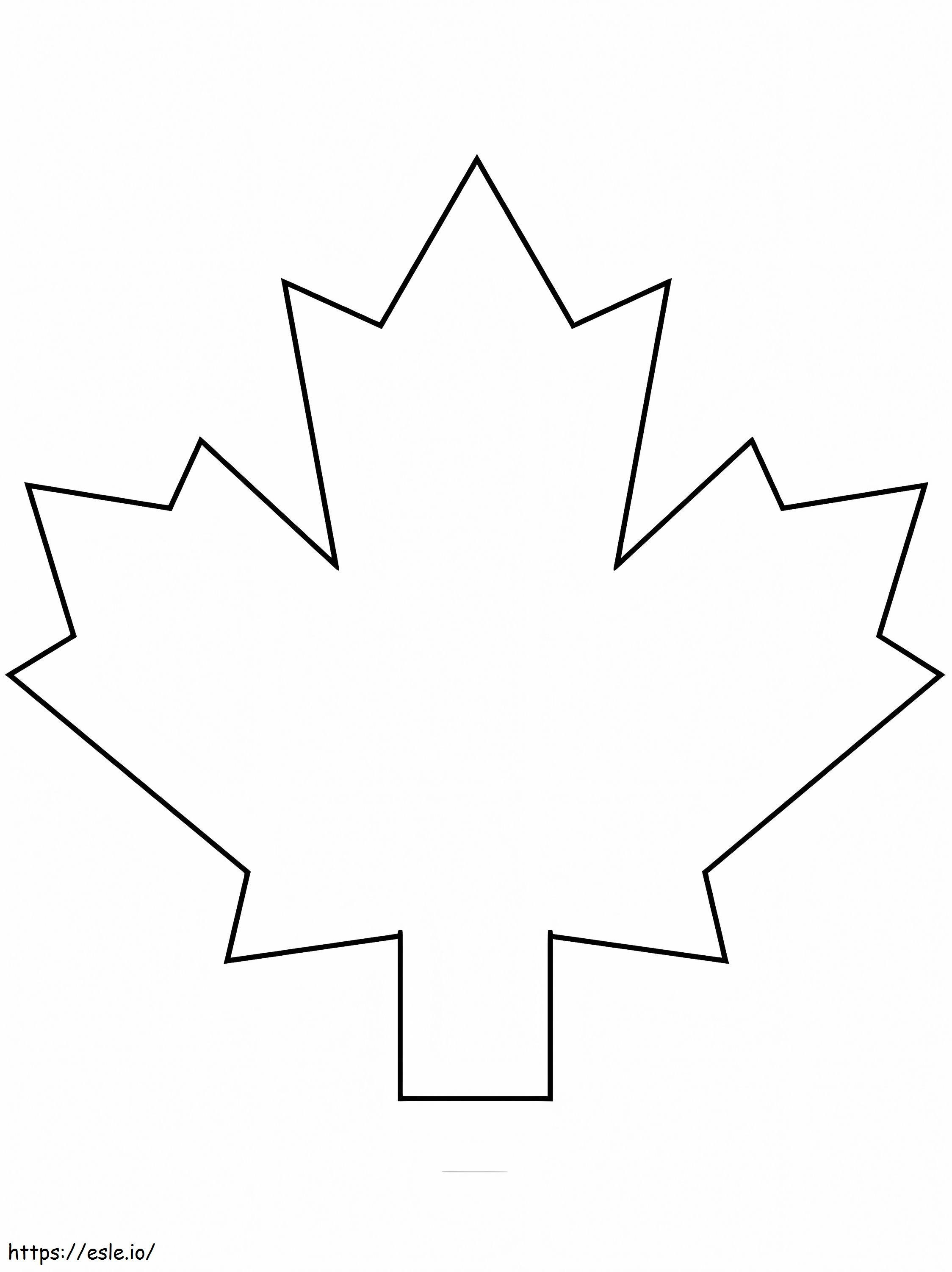 Maple Leaf 1 coloring page