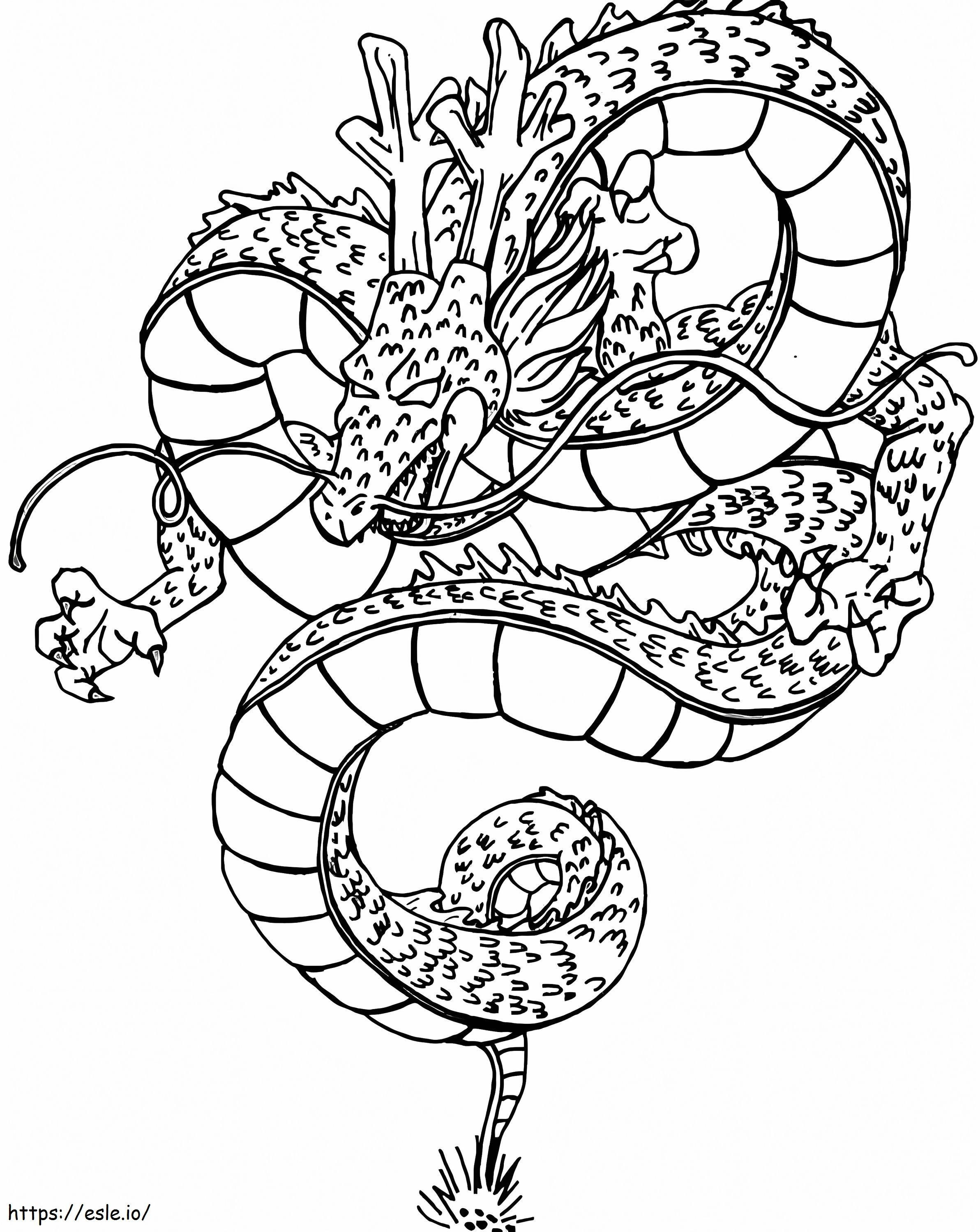 Shenron 3 coloring page