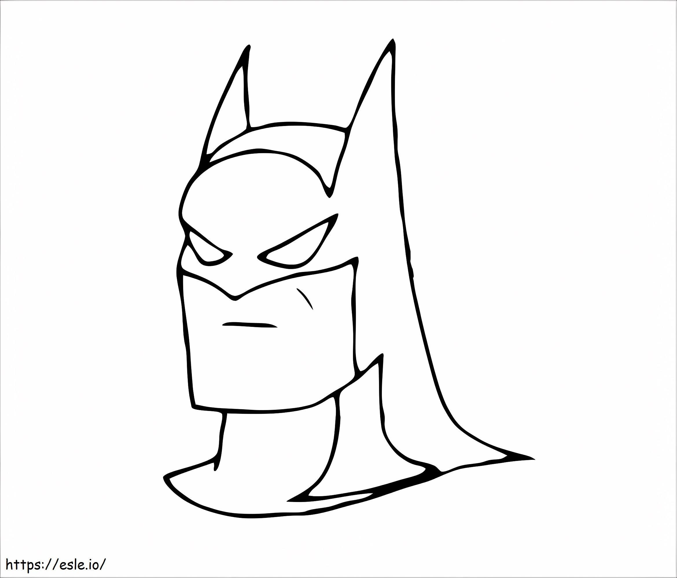 Batman hoofd kleurplaat kleurplaat