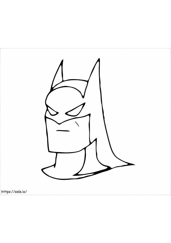 Batman hoofd kleurplaat