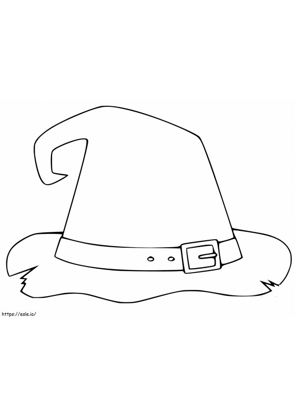 Coloriage Chapeau de sorcière gratuit à imprimer dessin