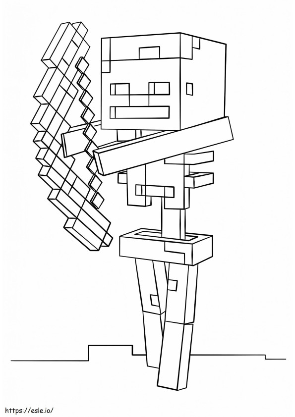 Minecraft Skeleton 712X1024 coloring page