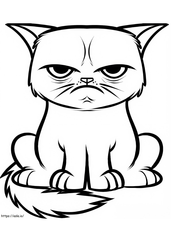 Angry Cat coloring page