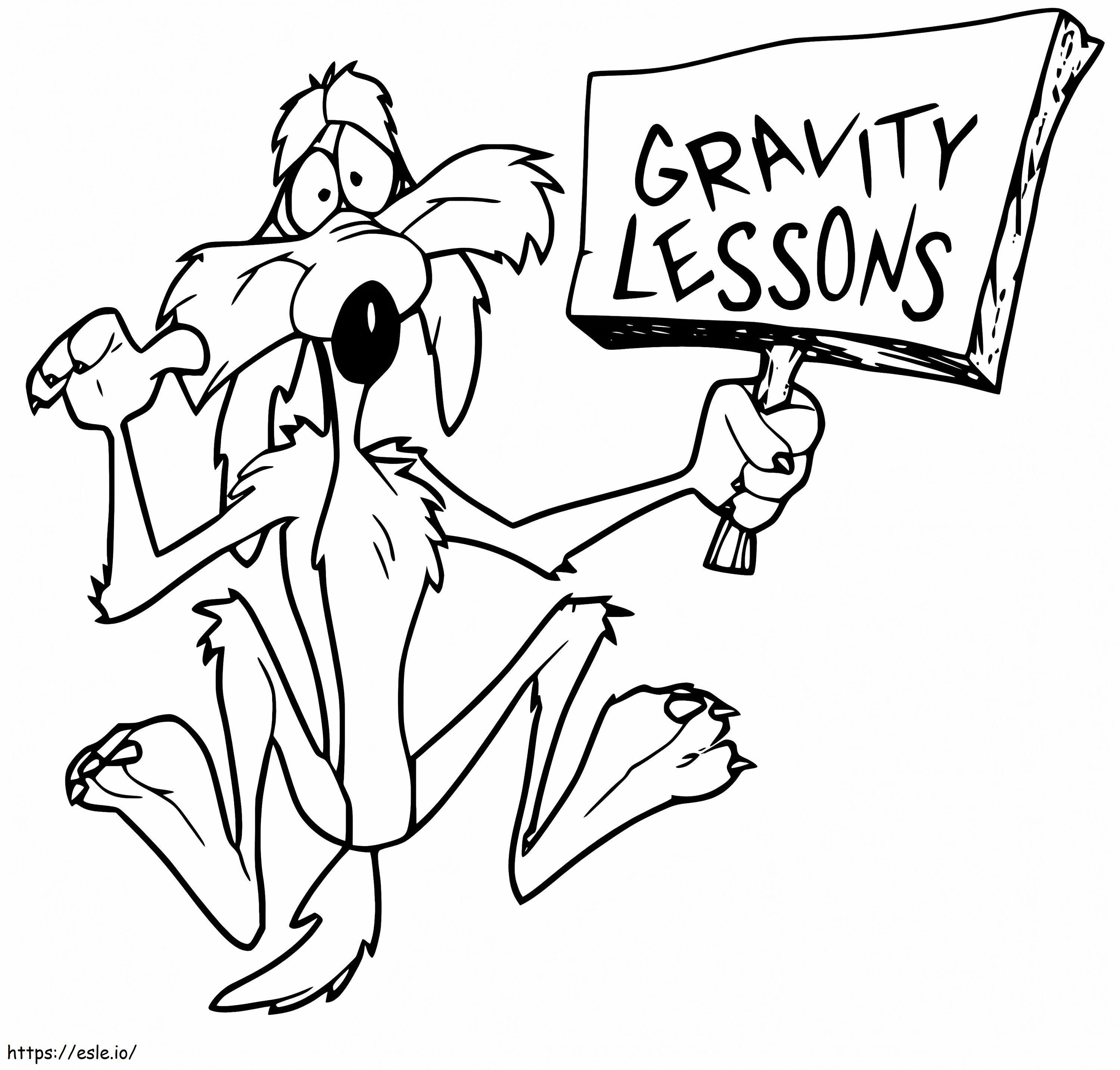 Wile E Coyote Falling coloring page