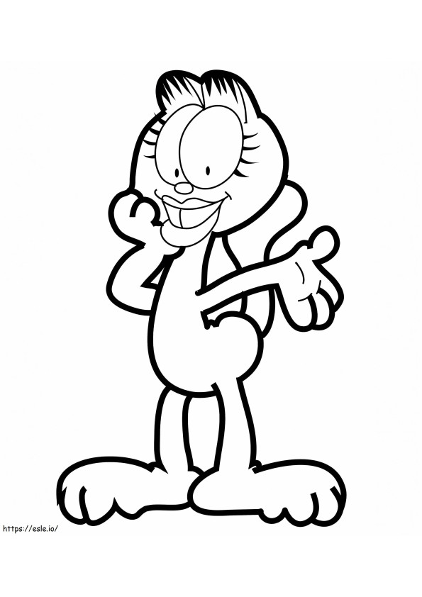 Zabawny Garfield kolorowanka